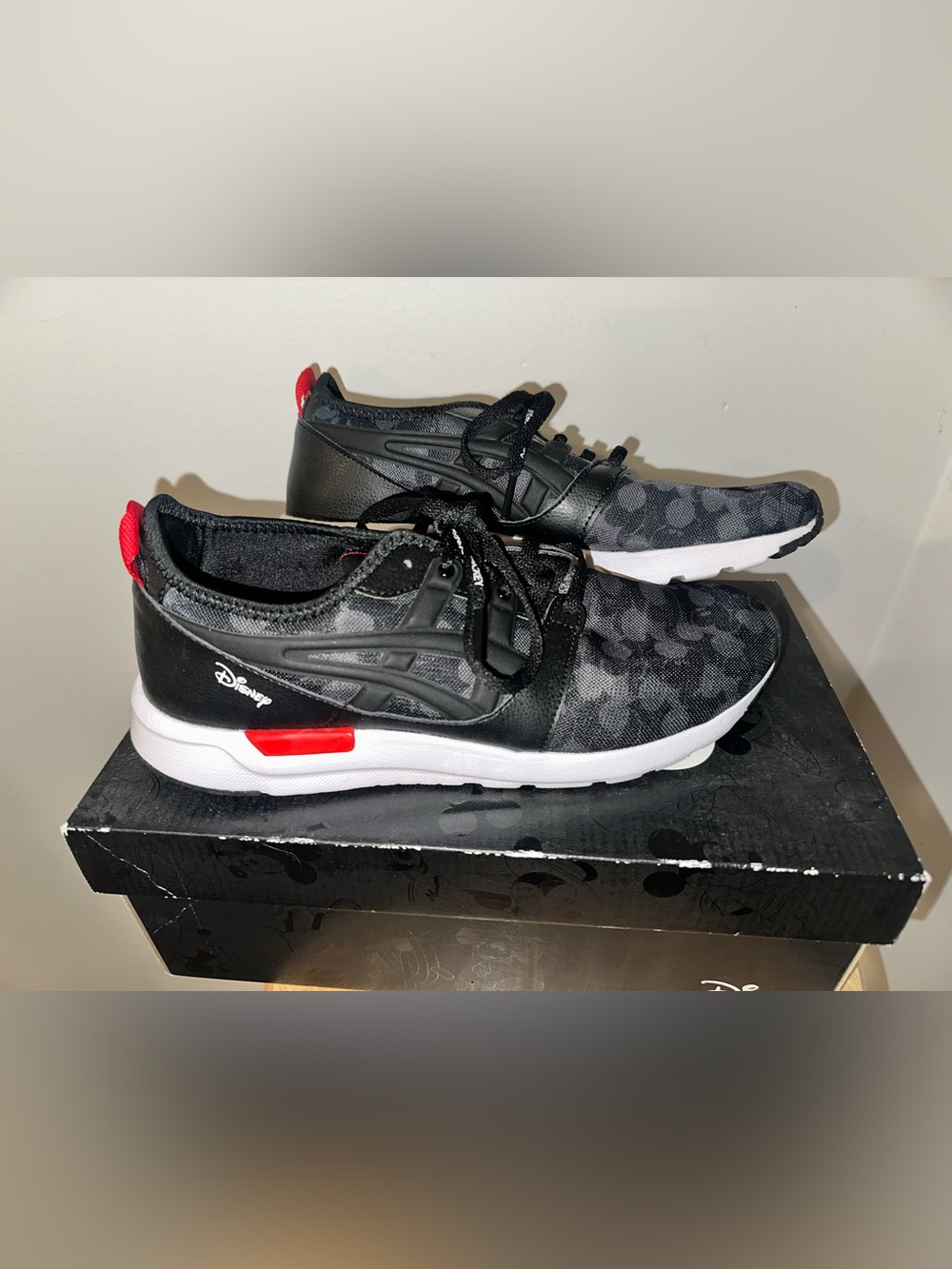 Disney x ASICS Black & Red Athletic Sneakers